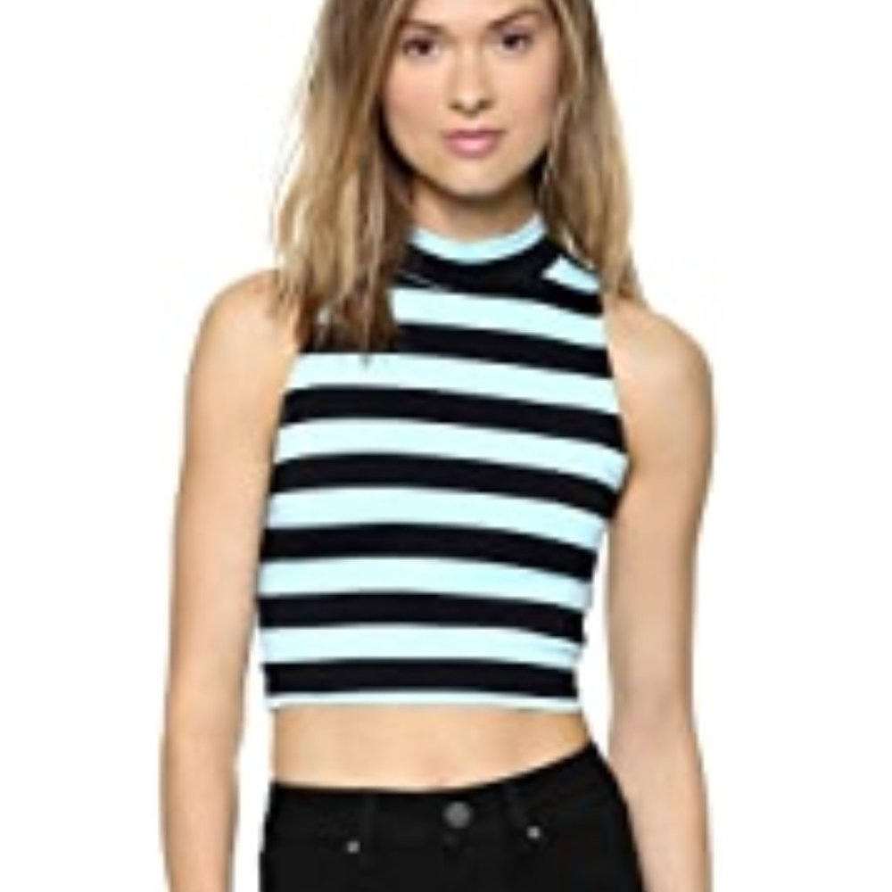 Patterson Kincaid Fanny Crop Top with Mock neck NEVER WORN Medium